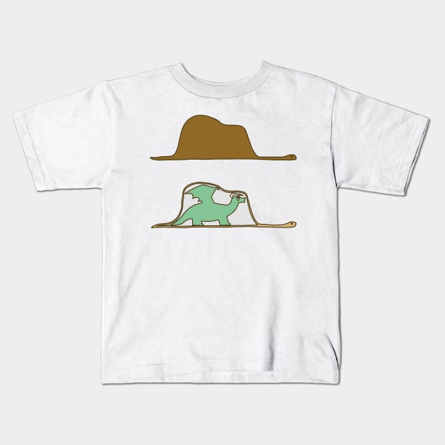 Boa constrictor digesting a DRAGON Kids T-Shirt by EelSahngSahngSahng